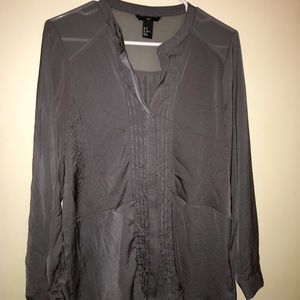 Gray and brown hue blouse